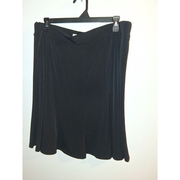 White House Black Market Black Pull-on Skirt Sz L - Picture 1 of 2